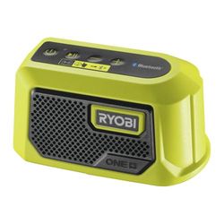 RYOBI Radio Chargeur sans Fil 18V One+ RBTM18-0 – Bluetooth 25m, 100% Nomade, Haut-Parleur 5 W – Batterie Non Incluse