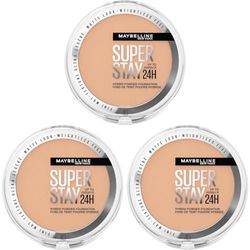 Maybelline Powder Foundation, Long-lasting 24H Wear, Medium to Full Coverage, Transfer, Water & Sweat Resistant, SuperStay 24H Hybrid Powder Foundation, 40 (Pack of 3)