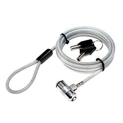 LogiLink NBS009 - Candado antirrobo para portátiles (Ultrafino, con 2 Llaves), Color Plateado