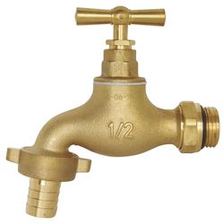 SOMATHERM FOR YOU - Robinet d'arrosage orientable - étanchéité garantie - poignée plate réversible - Mâle 15/21 - Mâle 20/27 - En Laiton brossé