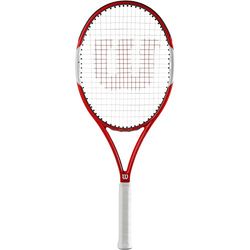 Wilson Racchetta da tennis unisex, Per un gioco a tutto campo, Per giocatori principianti e intermedi, Six.One Lite 102, Misura 1, Rosso/Bianco, WRT73660U1
