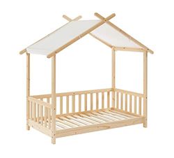 BAÏTA Letto tenda Tiny pino massiccio 70 x 140 rete inclusa