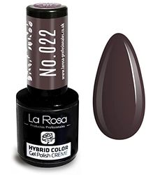 LA ROSA UV LED Smalto Gel Hybrid Color CREMA - A Lunga Durata e Molto Facile da Applicare, Perfetto per la Nail Art - Fai da Te a Casa o in Salone - 9 ml (Prugna)