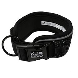 duvoplus, Ultimate Fit Comfy Control halsband met reflecterende naaigrepen, maat XL - 52-61 cm, granietzwart, voor honden, duurzame materialen, sneldrogend