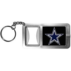 Siskiyou NFL Sports Fan Shop Dallas Cowboys Flashlight Key Chain with Bottle Opener One Size Black
