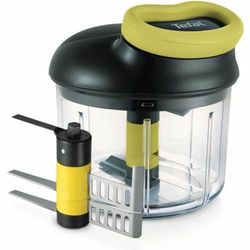 Tefal K1321324 Hachoir 5 sec manuel 900 ml, Lames acier inoxydable haute qualite, Decouper, Hacher, Mixer, Cuisine rapide et faci