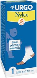 Urgo - Bande Extensible - Fixation Pansements / Maintien des articulations - Réutilisable - 4 m x 7 cm