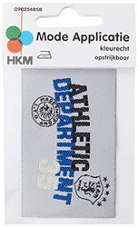 HKM Applicaties Athletic Department opstrijkbare patches, 49 mm lengte x 79 mm breedte, blauw/wit/zwart