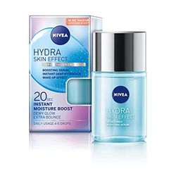 NIVEA Hydra Skin Effect Hyaluronic Acid Serum (100ml), Light Weighted Face Serum Provides Intense 72H Hydration for Plumped Up and Glowing Skin. 20 Sec. Rapid Absorption