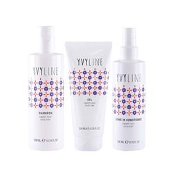 Set Prodotti per Capelli Ricci YVYLINE | Shampoo Capelli Ricci + Gel Capelli Ricci + Leave In Conditioner | Set 3 Pezzi Curly Girl Yvyline System, Step Lavaggio e Definizione