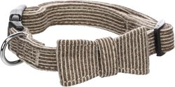 Flamingo Collier avec nœud détachable pour Chiens Herbert - Brun Clair - Taille XS 25-40 cm, 15 mm - Idéal pour Chihuahua, Yorkshire Terrier, Spitz Nain & Papillon
