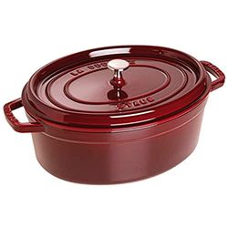 STAUB Caçarola/cocotte de ferro fundido oval, diâmetro de 31 cm, 5,5 l, Grenadine