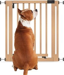 Bettacare Wooden Elegance Dog Gate, Natural, 71cm - 79cm, Pressure Fit Safety Gate, Safety Gate for Puppy, Dog and Pet, Stylish Design and Easy Installation