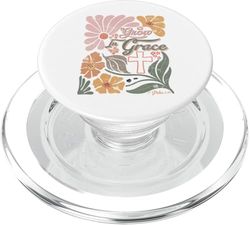 Boho Retro Christian Grow In Grace Biblia Cristiana Hombres Mujeres PopSockets PopGrip para MagSafe