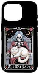 La Dama del Gato Tarot Tarjeta Esqueleto Gato mamá teléfono Carcasa para iPhone 16 Pro