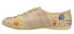 DOGO Women's Oxford Flat, Multicolore, 10 UK