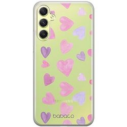 Babaco ERT GROUP mobile phone case for Samsung A34 5G original and officially Licensed pattern Hearts 005 optimally adapted to the shape of the mobile phone, partially transparent