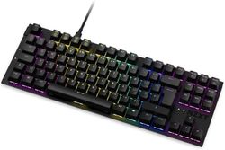 NZXT Function TKL 2022 - Tastiera da gioco meccanica per PC - Illuminata - Interruttore RGB lineare - Interruttori compatibili con MX - Hot Swap - Cover in alluminio - Nera DE (QWERTZ)