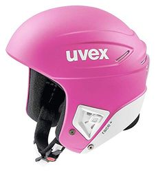uvex Volwassenen Race + Skihelm, roze-wit mat, 55-56 cm