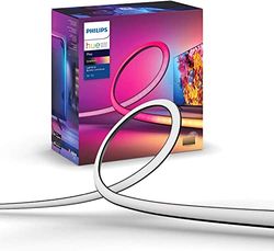 Philips Hue Play Gradient- Tira led inteligente, Luz blanca y luces de colores, tira de luces inteligentes de 55 Pulgadas, sincroniza con contenido de pantalla, Compatible con Alexa y Google Home