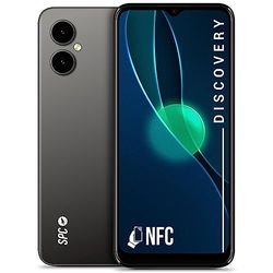 SPC Discovery – Smartphone de 3+64GB, Pantalla 6.5” HD+, NFC, desbloqueo Facial y por Huella, 4G, Doble cámara Trasera 13MP con IA, batería 4500 mAh, Android 13 – Color Dark Matter