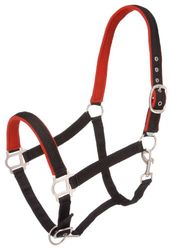 Tough 1 Nylon Imbottito Halter con Raso Hardware, Black