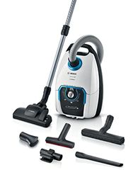 Bosch Serie 8 ProSilence BGB75XSIL, stofzuiger met zak, wit, 650 W, 69 decibel