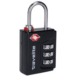 travelite 26-01 Cadenas à Combinaison Chiffrée TSA Noir