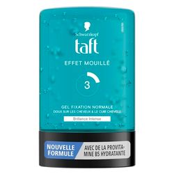 Schwarzkopf - Taft - Gel Tube Coiffant - Gel Effet Mouillé - Brillance Intense - Fixation Normale - Doux sur les cheveux - Tenue longue durée - Sans Effet Collant - Formule Provitamine B5-300 ml