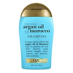 OGX Renewing Argan Oil of Morocco Shampoo (88 ml), regenererande hårvård schampo med marockansk arganolja, volymschampo, sulfatfri