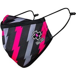 Muc-Off Bolt Face Mask, Large - Reusable Face Mask with Filter, Washable Face Covering - Adjustable Cotton Mask for Men and Women