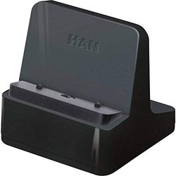 HAN Smartphone standaard smart-Line, praktische smartphone-houder voor kantoor, telefoonhouder met 3 adapters voor smartphones, 92130-13, zwart