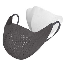 AIRPOP Masque Facial Réutilisable Original, 4 filtres de Remplacement Inclus, Couvre-visage Multicouche, Coupe Profilée, Masque Ajustable Pliable, Masques Lavables pour Adultes, Charcoal Gris