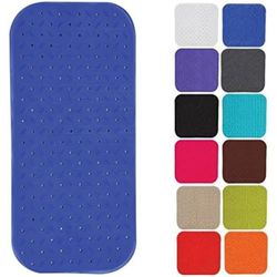 MSV Premium Shower Mat Bath Mat Bath Mat Antibacterial Non-Slip with Suction Cups – Blue – Smells of Roses – Approx. 36 x 97 cm – Washable at 60 °C