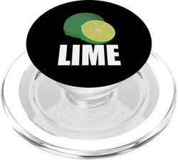 Divertido arte de lima para hombres, mujeres, niños, amantes de las rodajas de limón verde PopSockets PopGrip para MagSafe
