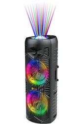 N-Gear Let's Go Party 5150 Nero - Altoparlante Bluetooth portatile - Karaoke wireless da 200 Watt con luce e microfono incorporato - 5 ore di riproduzione