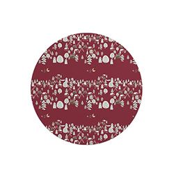 Questo Casa, Round Digital Printed Mouse Pad, Non-Slip Base, for Office and Home, Diameter:22cm