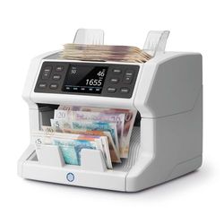 Safescan 2885-S Money Counting Machine That Value Counts Mixed Notes Including USD - Cash Counting Machine with 7-Point Counterfeit Money Detector - Money Counter Machine with Multi-Lingual Interface