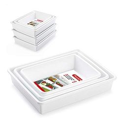 CONTENITORE PER ALIMENTI - VASSOIO DA FRIGO - CONSERVA I CIBI IN FRIGO - ORGANIZZA TUO FRIGO MEGLIO - MADE IN SPAIN (19x26x6 CM)