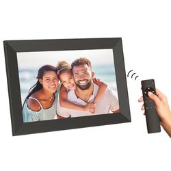 AGFA PHOTO Realiview APF1000 Digitale fotolijst, 10 inch (LED 1024 x 600, fotoweergave, klok, kalender, programmeerbaar), zwart