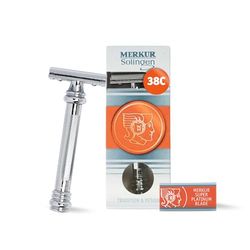 Merkur 38C Barber Pole Rasoio a manico lungo, con lama di sicurezza