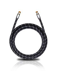 Oehlbach XXL Transmission Ultra - High End HPOCC antennekabel voor tv en radio, coaxstekker m/w, DVB-T2, HDTV, 4k & Ultra HD - 10 m zwart/grijs