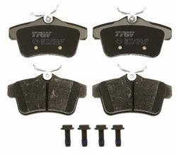 TRW GDB1828 Conjunto de 4 pastilhas de travão para Citroen C4 II (NC_) 2009 - eixo traseiro e outros veículos