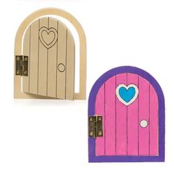 Baker Ross Portas de madeira para fadas (embalagem de 4) artesanato infantil