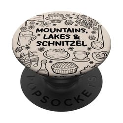 Montañas, lagos y Schnitzel – Naturaleza y cocina austriacas PopSockets PopGrip Adhesivo