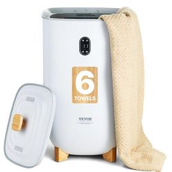 VEVOR Sèche Serviettes 35 L, Chauffe Serviettes avec Écran LED et Fonction de Séchage, Seau Chauffe Serviettes Intelligent avec Minuterie Réglable Arrêt Automatique, pour Couvertures Peignoirs Pyjama