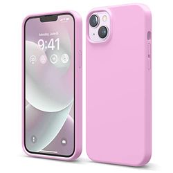 elago Liquid Silicone Hoesje Compatibel met iPhone 14 Plus Case (6.7"), Premiesilicone, Full Lichaamsbescherming - 4 Layer Schokbestendige Geval, Antikras Zachte Microfiber Voering (Felroze)