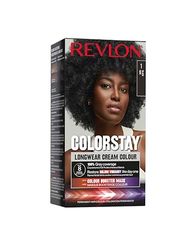Revlon ColorStay Longwear Cream Hair Color, Colorazione Permanente, Ultra-Nutriente, Senza Siliconi E Oli Minerali, Copertura Capelli Bianchi, Fino A 8 Settimane - 1 Nero, 165ml