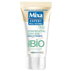 MIXA Bio Expert pele sensível – Cuidado BIOVITAL dia para passeios e dureza, 50 ml