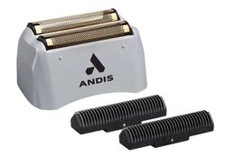 Andis 17280 ProFoil - Conjunto de lámina de titanio y cortadores interiores de repuesto para afeitadora de litio, color gris